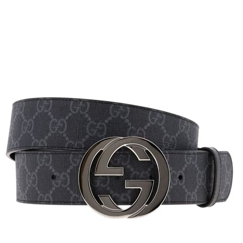 cintura nera gucci uomo fibbia|Gucci.